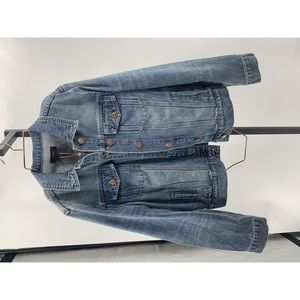 Quince Women's 100% Organic Cotton Denim Jacket Indigo Blue M